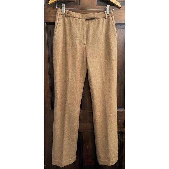 Ann Taylor | Stretch Wool-Blend Pants Trousers Office Work Wear Tan Camel - sz 2 - Picture 1 of 6